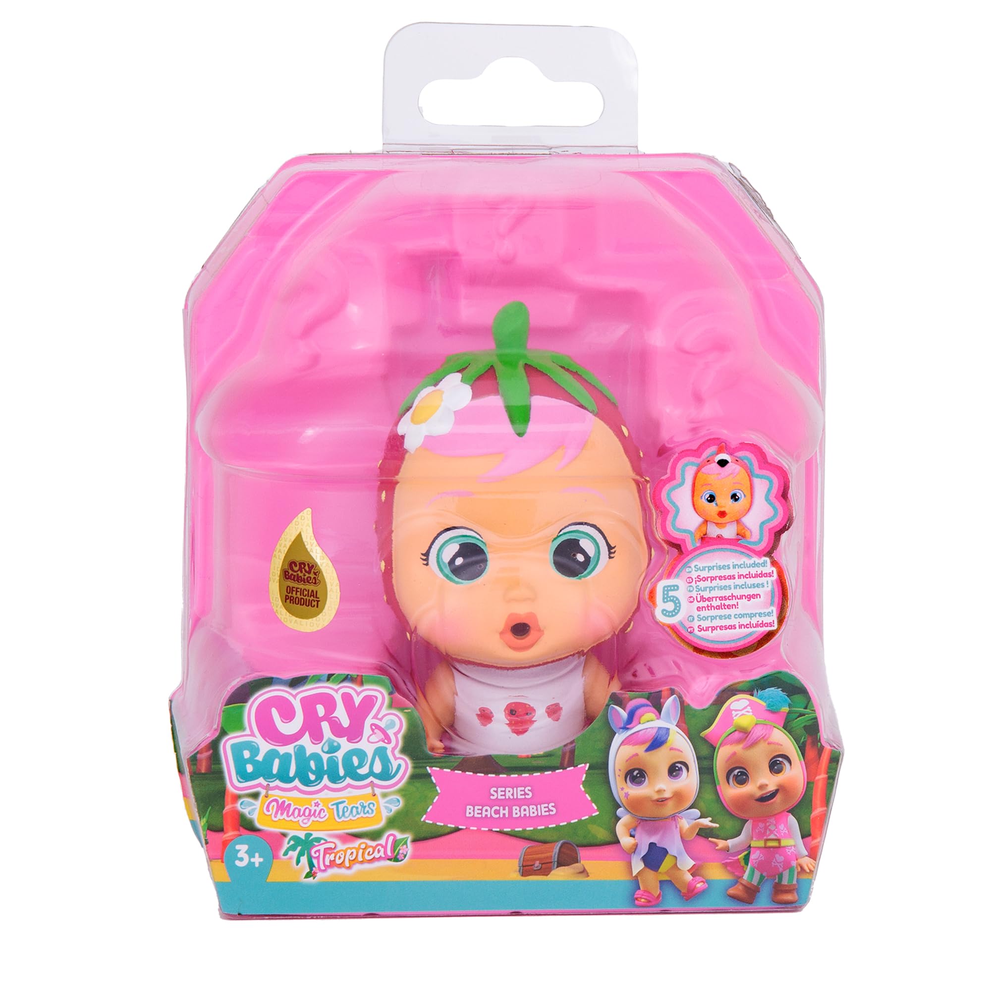 Cry Babies Magic Tears Beach Babies – Ella Da Collezione con Costume, 4 Accessori e Lacrime Vere | Dai 3 Anni