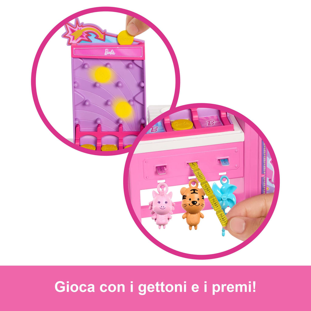 Barbie Malibu – Chiosco Zucchero Filato con Bambola e 20+ Accessori | Beach Detectives | JFV67