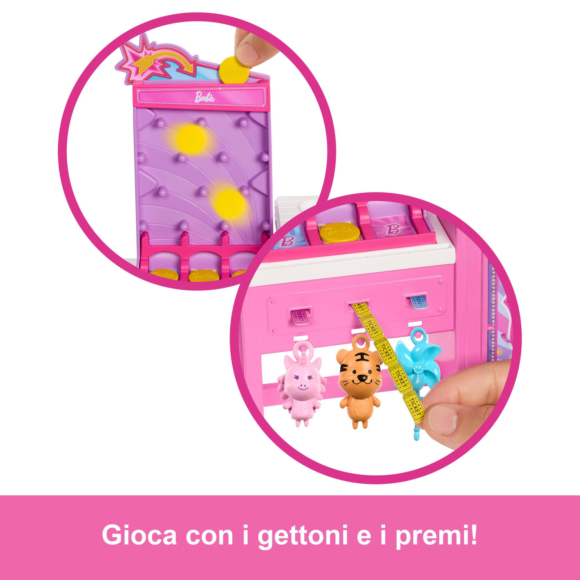 Barbie Malibu – Chiosco Zucchero Filato con Bambola e 20+ Accessori | Beach Detectives | JFV67