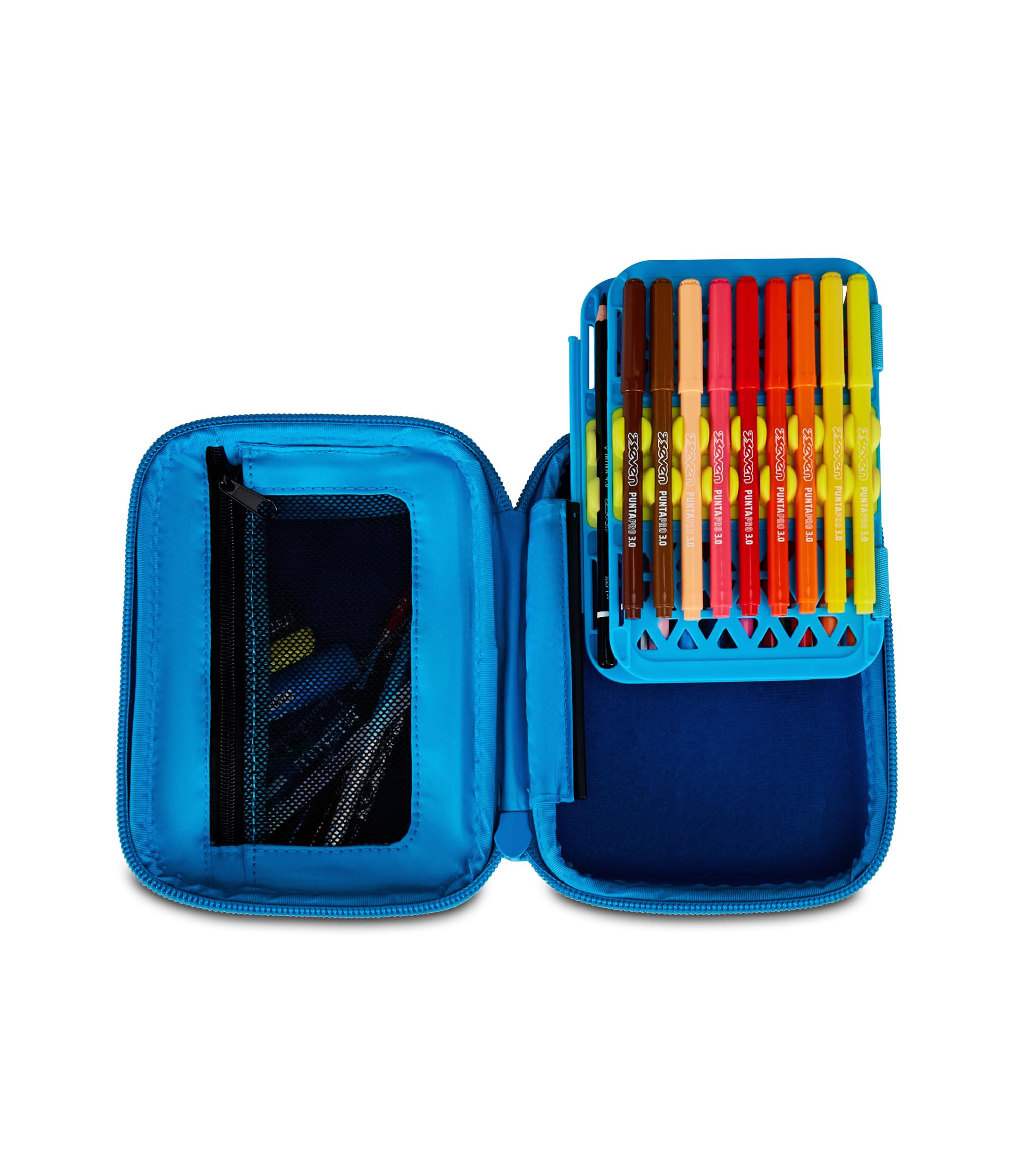 Astuccio SJ Gang Speed Pad+ Air Tiger Blu – Plance Amovibili, Completo di Penne e Colori | Scuola Elementare