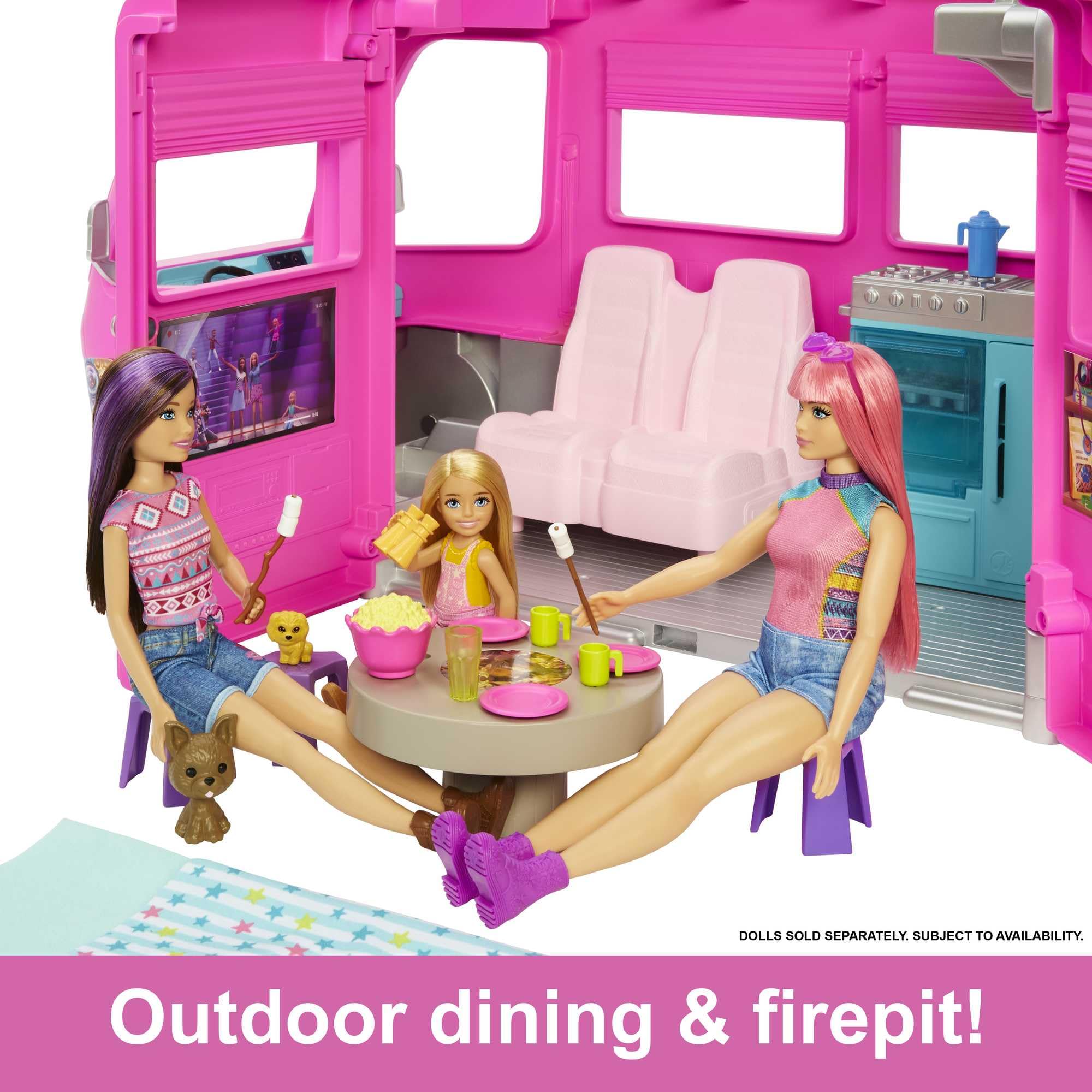 Barbie Dream Camper 3 in 1 con Piscina e 50 Accessori – GHL93
