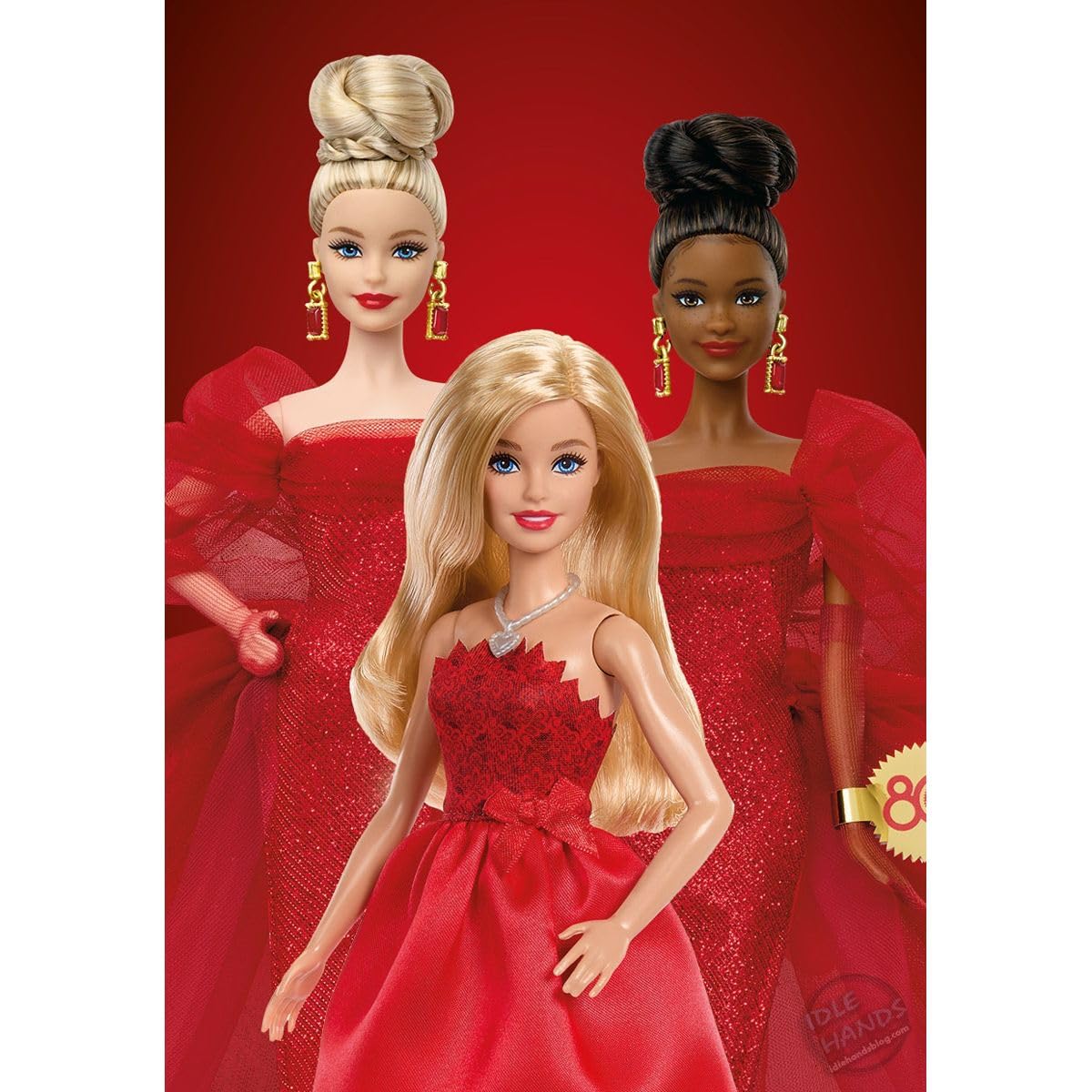 Barbie Mattel 80° Anniversario – Ruby-Red Celebration | Bambola da Collezione Abito Rosso con Scarpe e Collana | JGD25