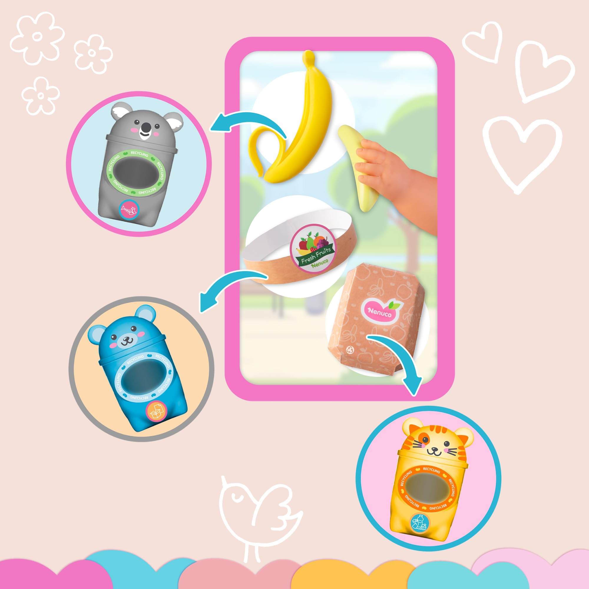 Nenuco Care & Recycle Bambola Ecologica con Accessori