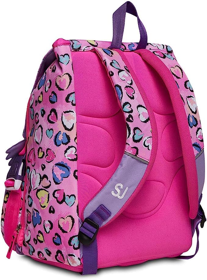 Seven SJ Gang Faces Girl Love Schoolpack – Zaino Espandibile con Astuccio 3 Zip
