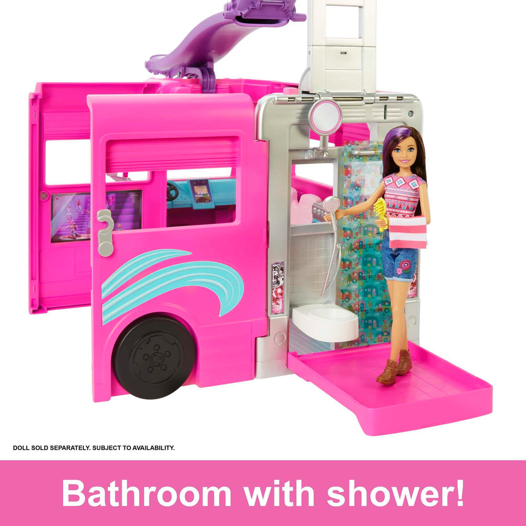 Barbie Dream Camper 3 in 1 con Piscina e 50 Accessori – GHL93