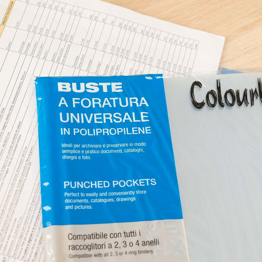 Buste Forate Universali – Confezione da 50 Pezzi, Trasparenti
