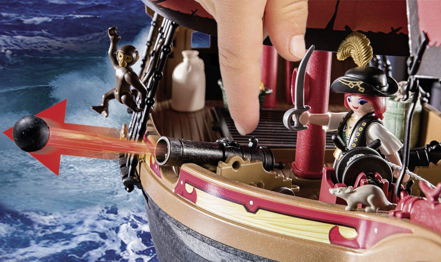Playmobil 70411 Nave Pirata Grande Galleggiante con Cannone – Dai 4 Anni