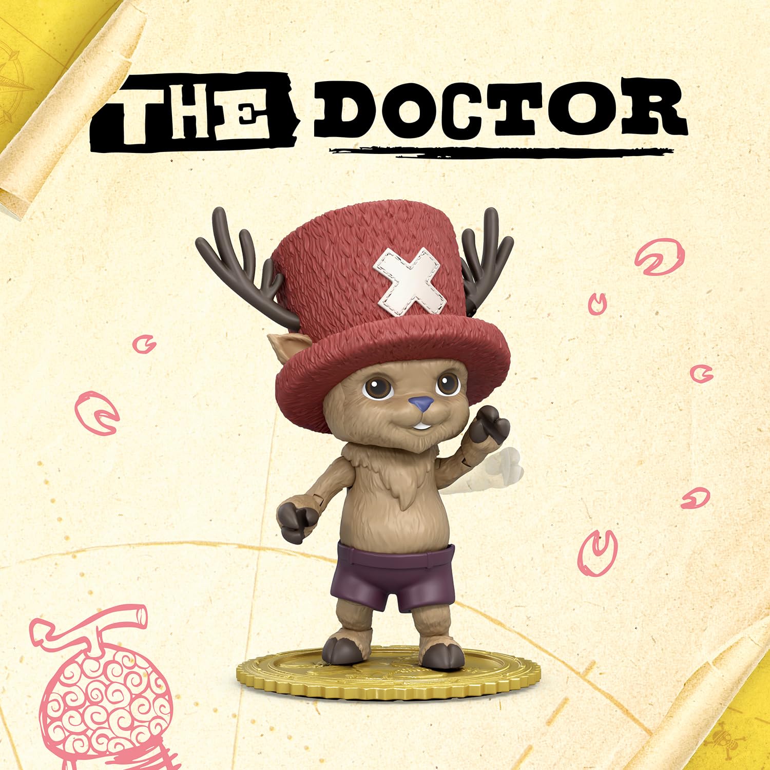 One Piece Tony Tony Chopper Action Figure 10 cm – 16 Articolazioni e 6 Accessori Ufficiale Netflix