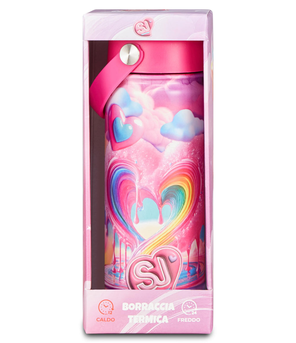 Borraccia Termica SJ Gang 500 ml Multicolore Bambina – Acciaio Inox BPA Free | Scuola e Sport