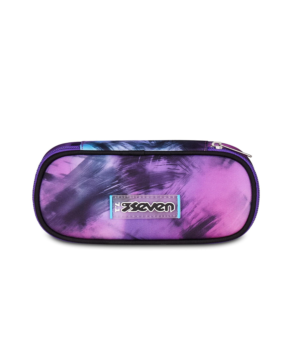 Seven Portapenne Round Plus Pink Fusion – Astuccio Ovale Rosa con Taschino Zip e Elastici | Scuola Media e Superiore