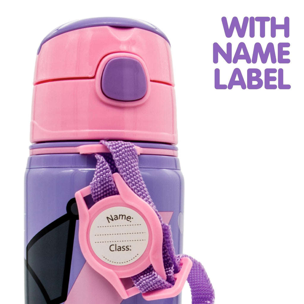 Borraccia in Alluminio per Bambini 600 ml – Manico e Chiusura a Scatto | BPA Free