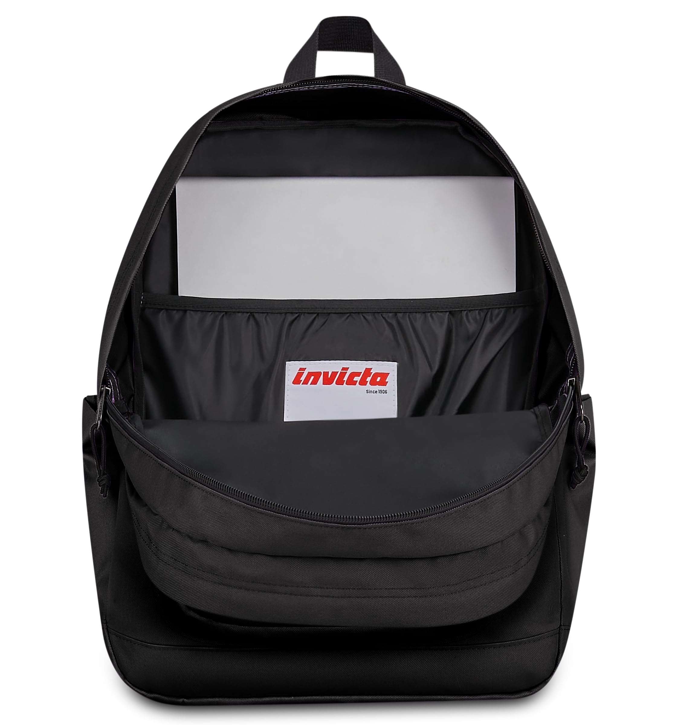 Invicta Zaino Jelek Plain Nero 34L – Doppio Scomparto con Tasca PC