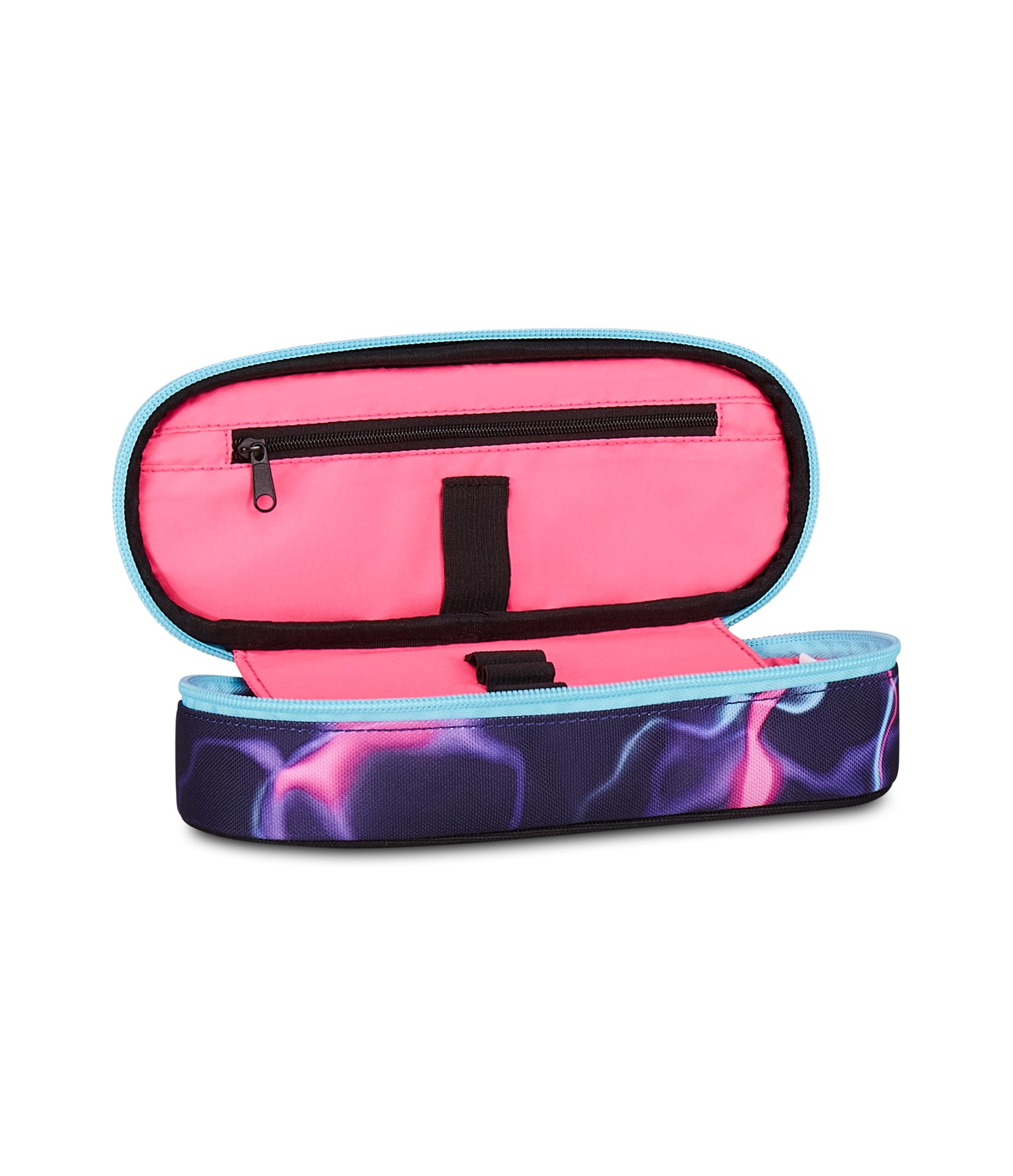 Seven Portapenne Round Plus ElectricVibe Girl – Astuccio Ovale Viola con Taschino e Elastici | Scuola Media e Superiore