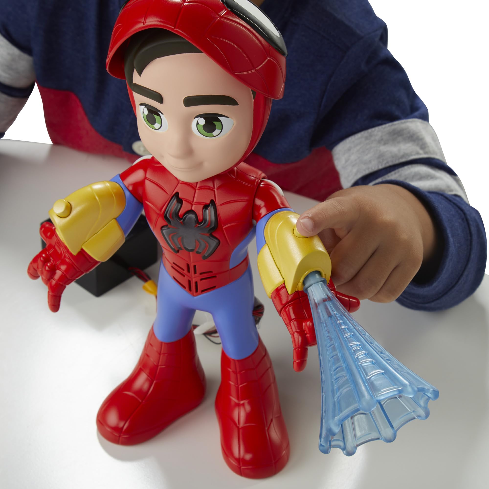 Spidey e i Suoi Fantastici Amici – Tuta Elettronica Action Figure Interattiva 25 cm | Luci, Suoni e Lancia-Ragnatele | Marvel