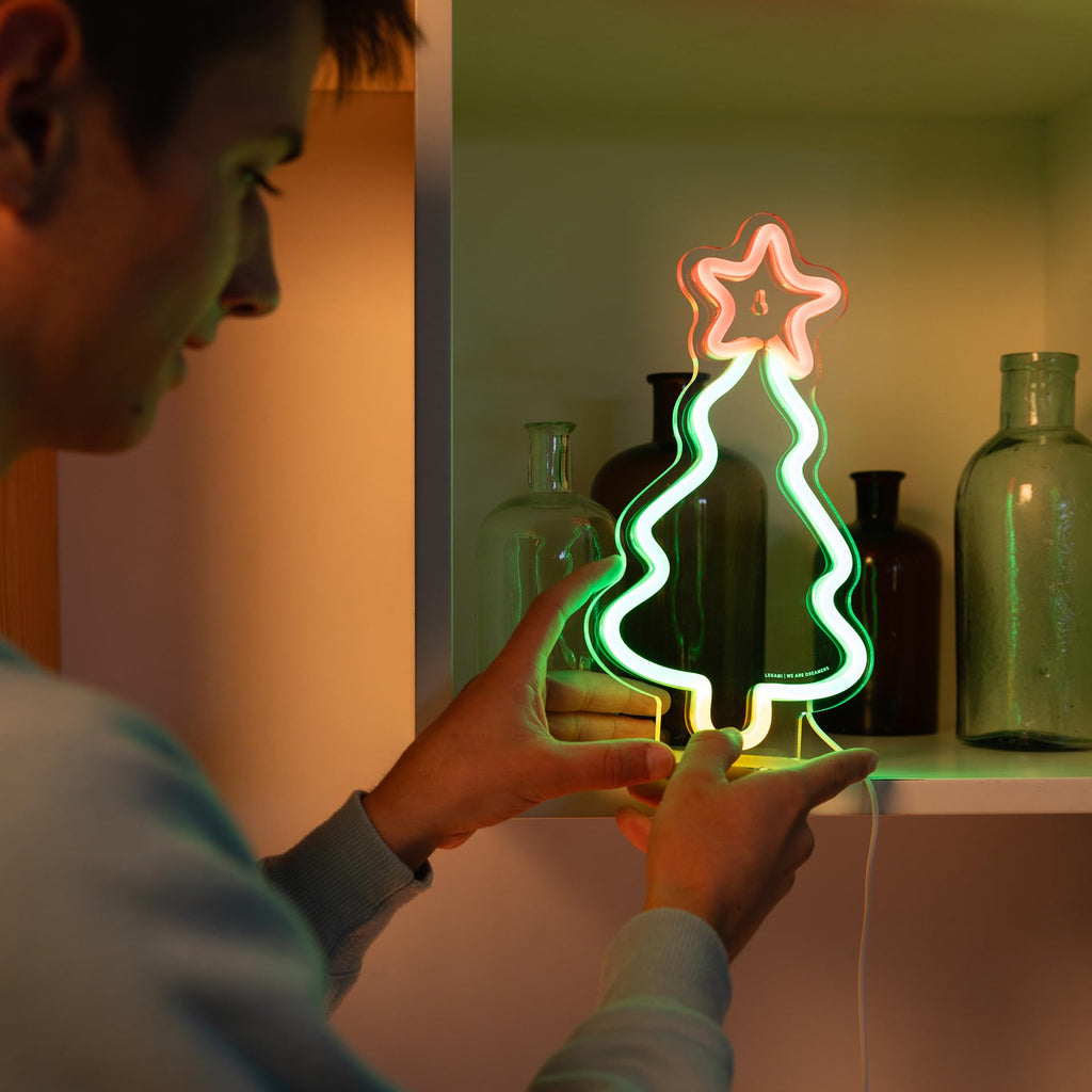 Legami Insegna Luminosa Neon Albero di Natale – Solo Uso Interno