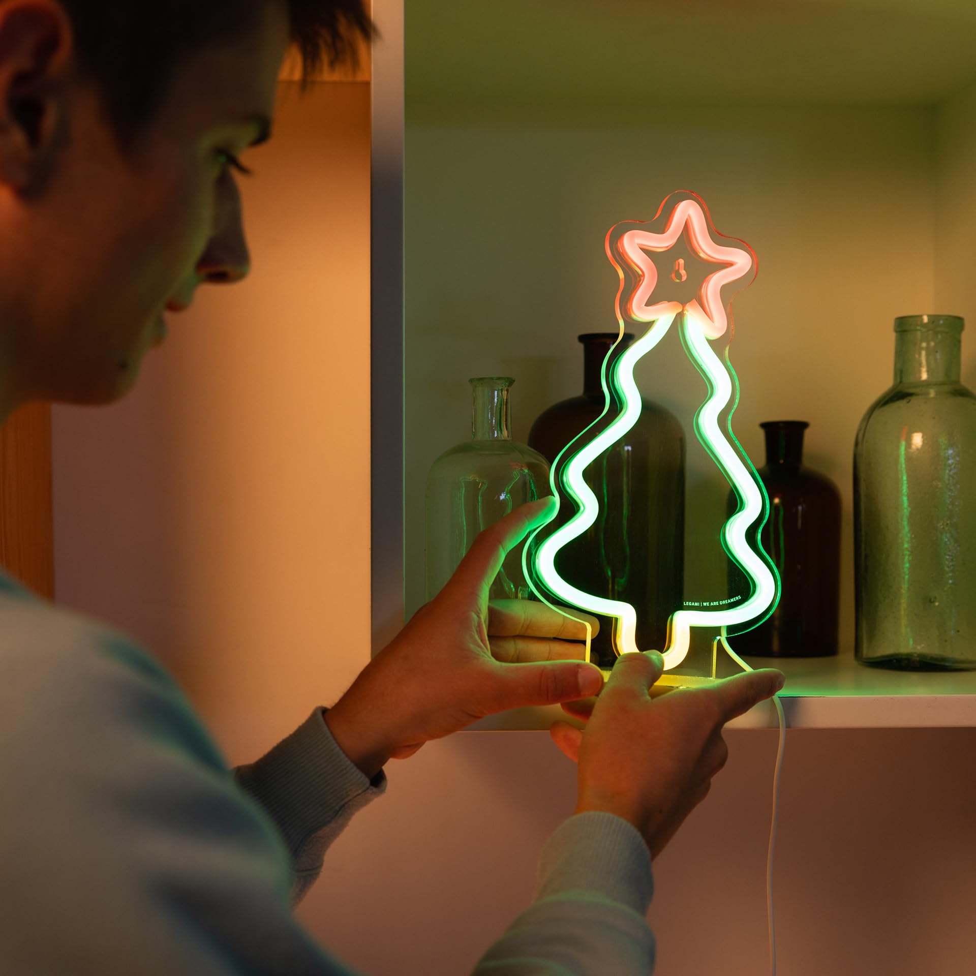 Legami Insegna Luminosa Neon Albero di Natale – Solo Uso Interno