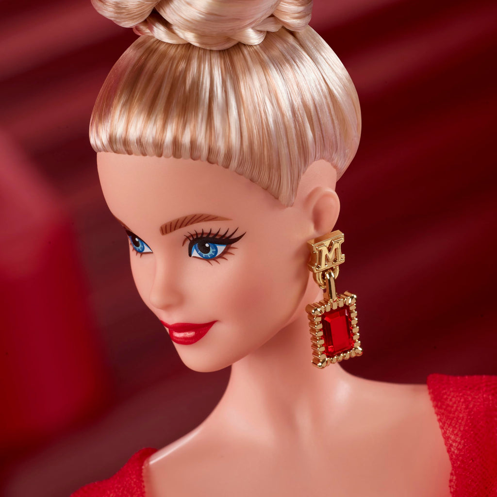 Barbie Signature – 80° Anniversario Mattel | Bambola da Collezione Abito Rosso in Tulle e Glitter | JBJ17