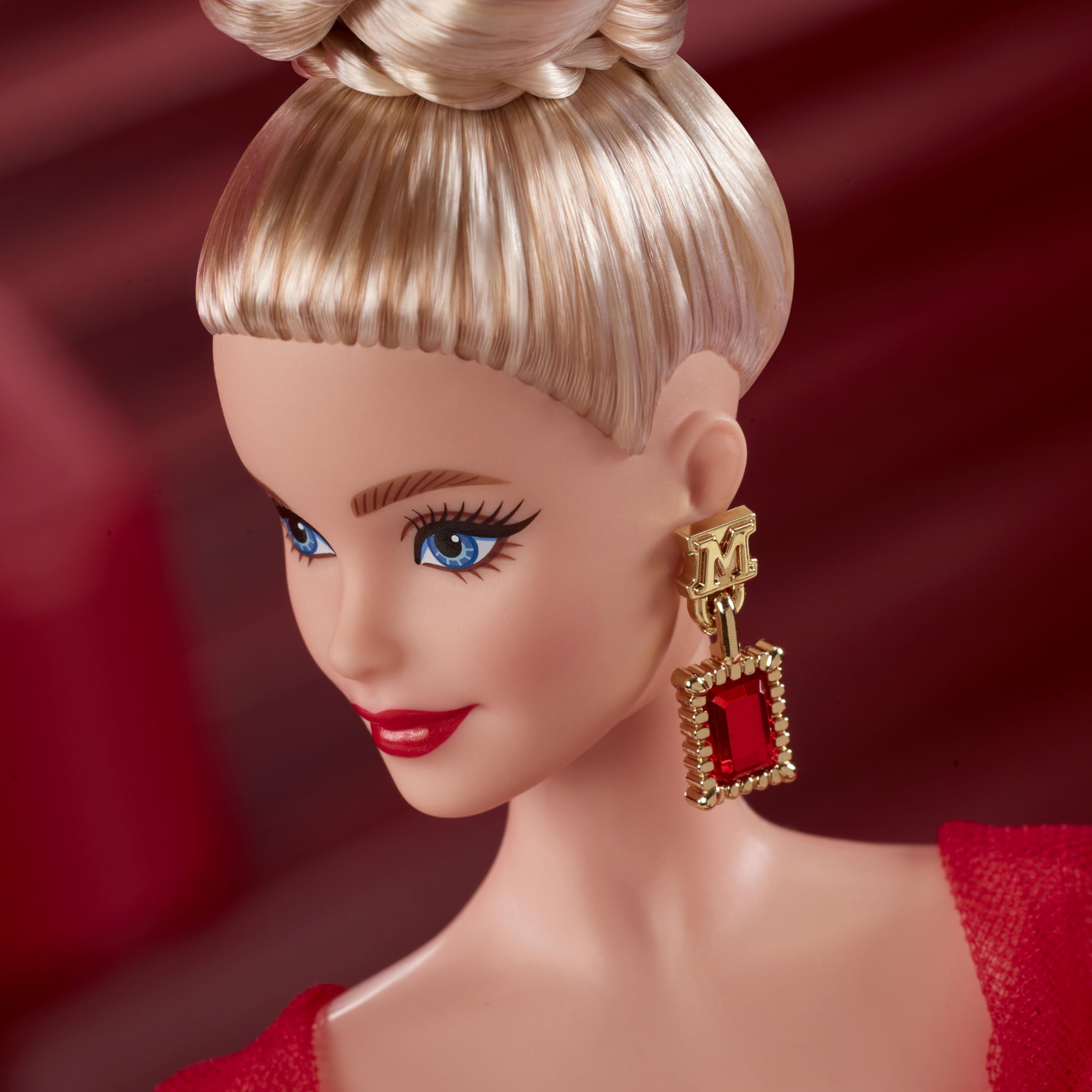 Barbie Signature – 80° Anniversario Mattel | Bambola da Collezione Abito Rosso in Tulle e Glitter | JBJ17