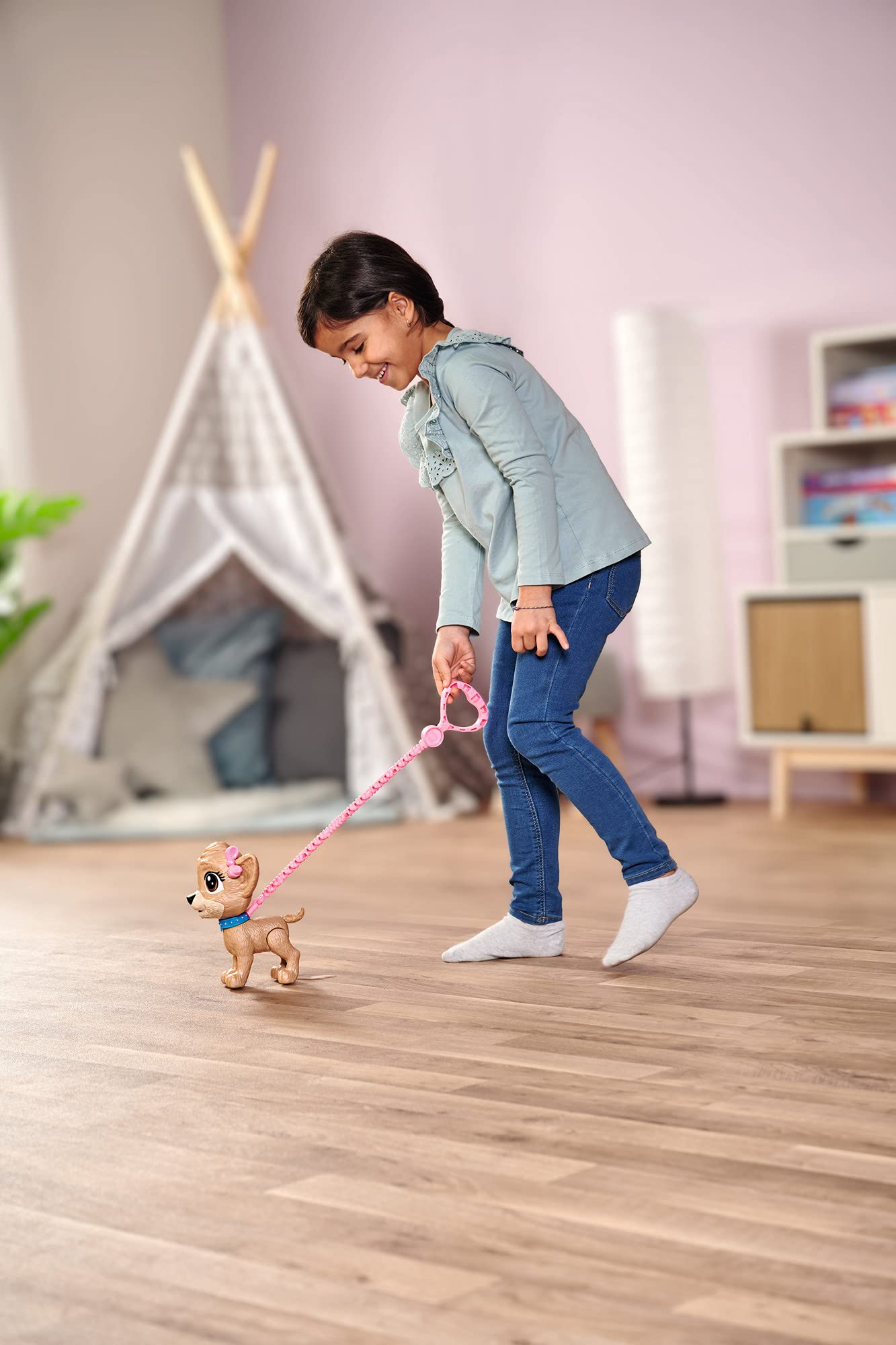 Simba ChiChi Love PiiPii Puppy – Cagnolino Interattivo 20 cm da Portare a Spasso | Dai 3 Anni