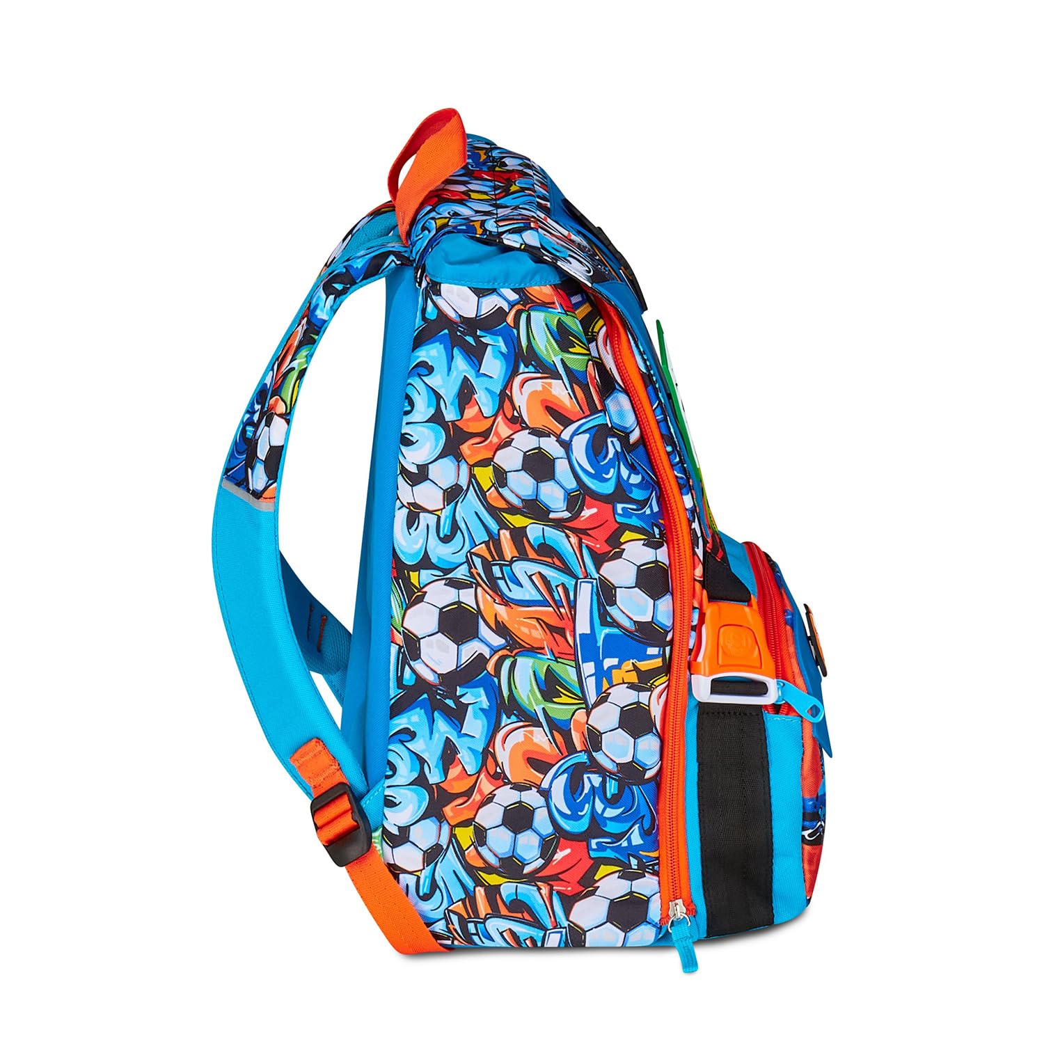 SJ Gang Style Jam Gang Zaino Scuola Grande Blu – Patch Riposizionabili 24 L