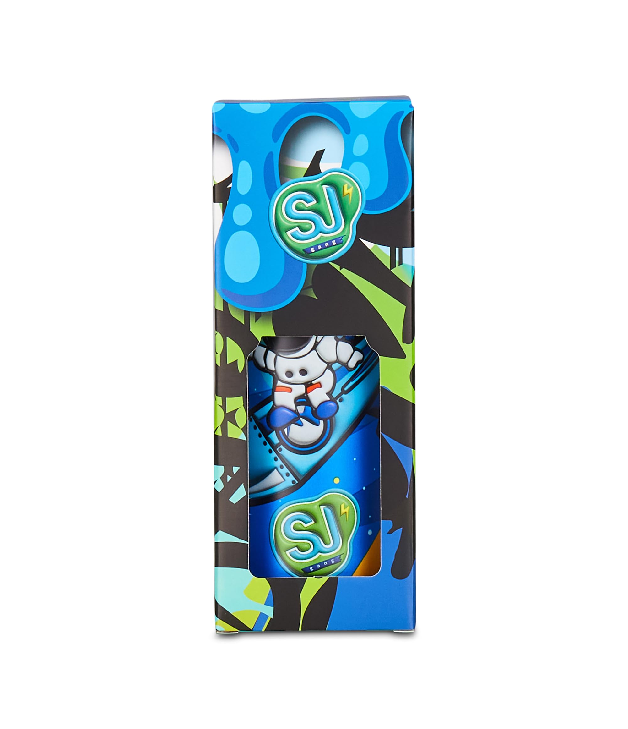 SJ Gang – Borraccia Termica 500 ml Blu Giallo | Acciaio Inox BPA Free | Caldo 12h / Freddo 24h | Scuola e Sport