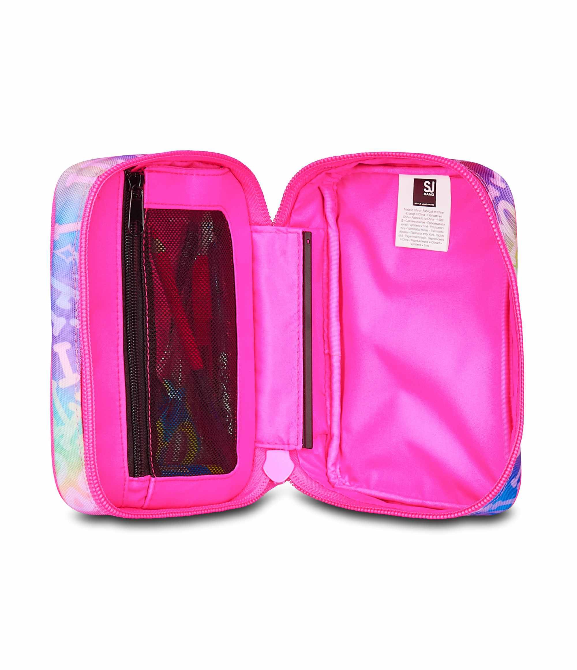Astuccio SJ Gang Speed Pad Rosa – Mono Scomparto con Plance Amovibili, Completo, Bambina