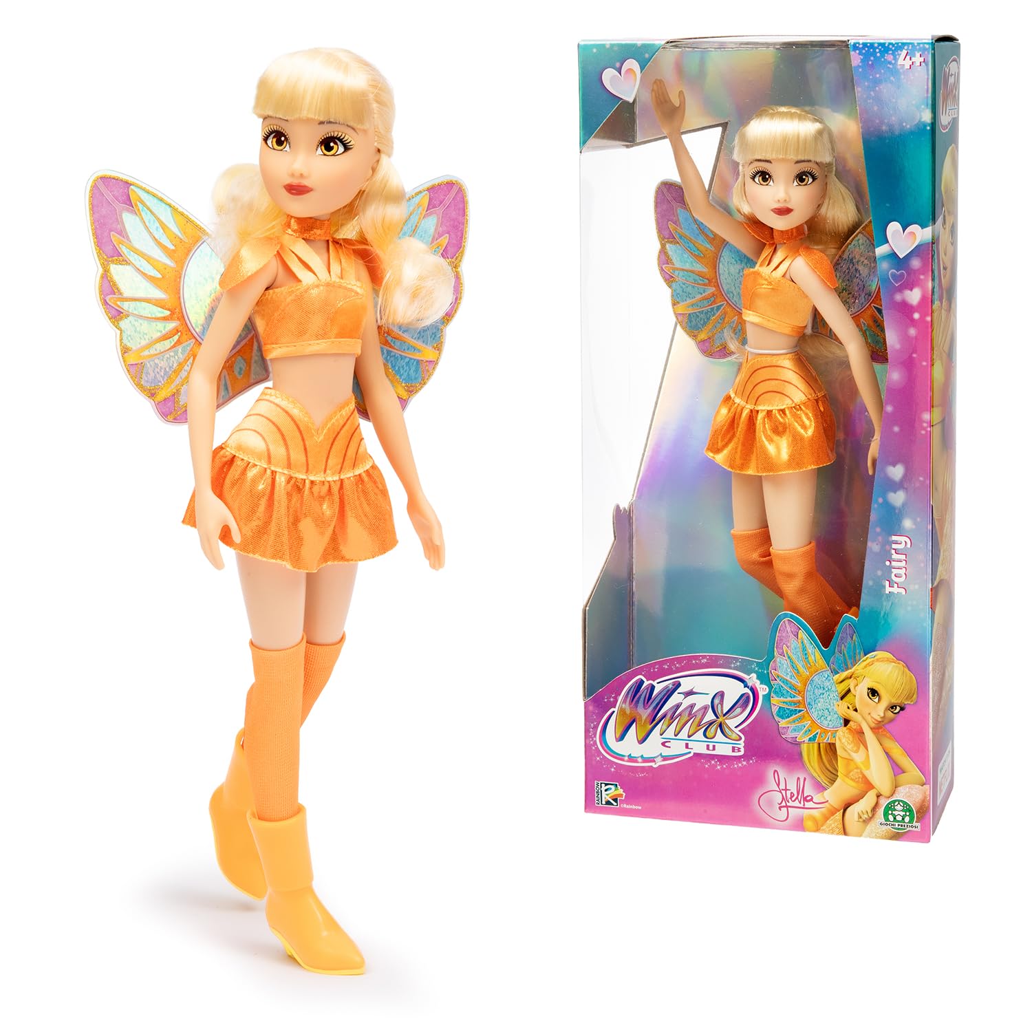Winx Club Bambola Stella – Ali Glitter Removibili e Giunture Articolate | Giocattolo Ufficiale