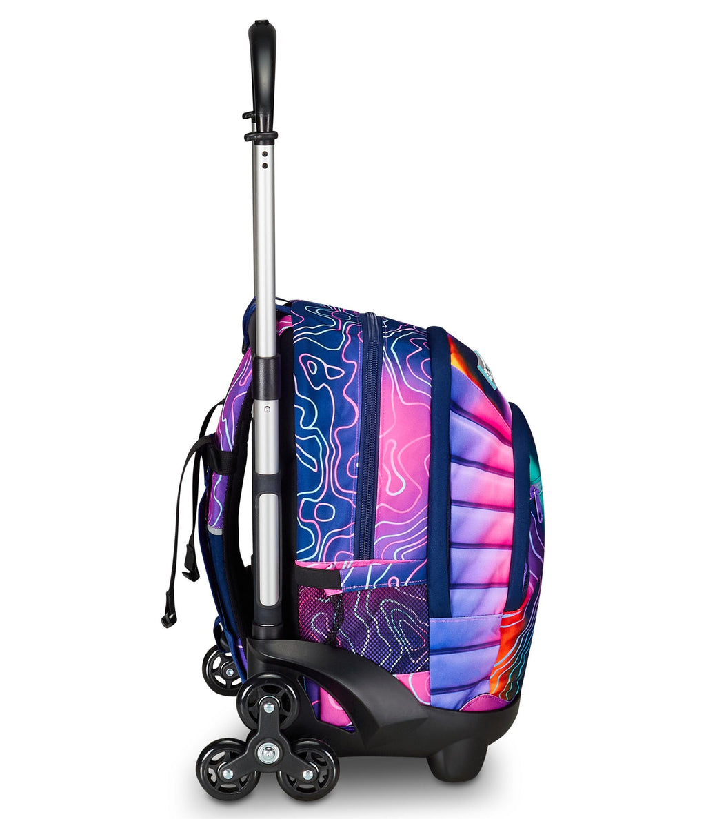 Seven Trolley Scuola Flex 3 Ruote Rosa Mapset Girl 3 in 1 con Zaino Sganciabile 32L