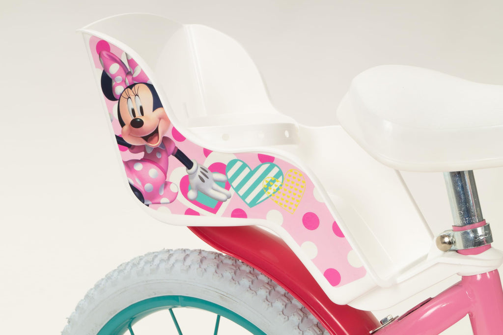 Bicicletta Disney Minnie Mouse 16 pollici Huffy per Bambina - Rosa - con Stabilizzatori - 5-7 Anni