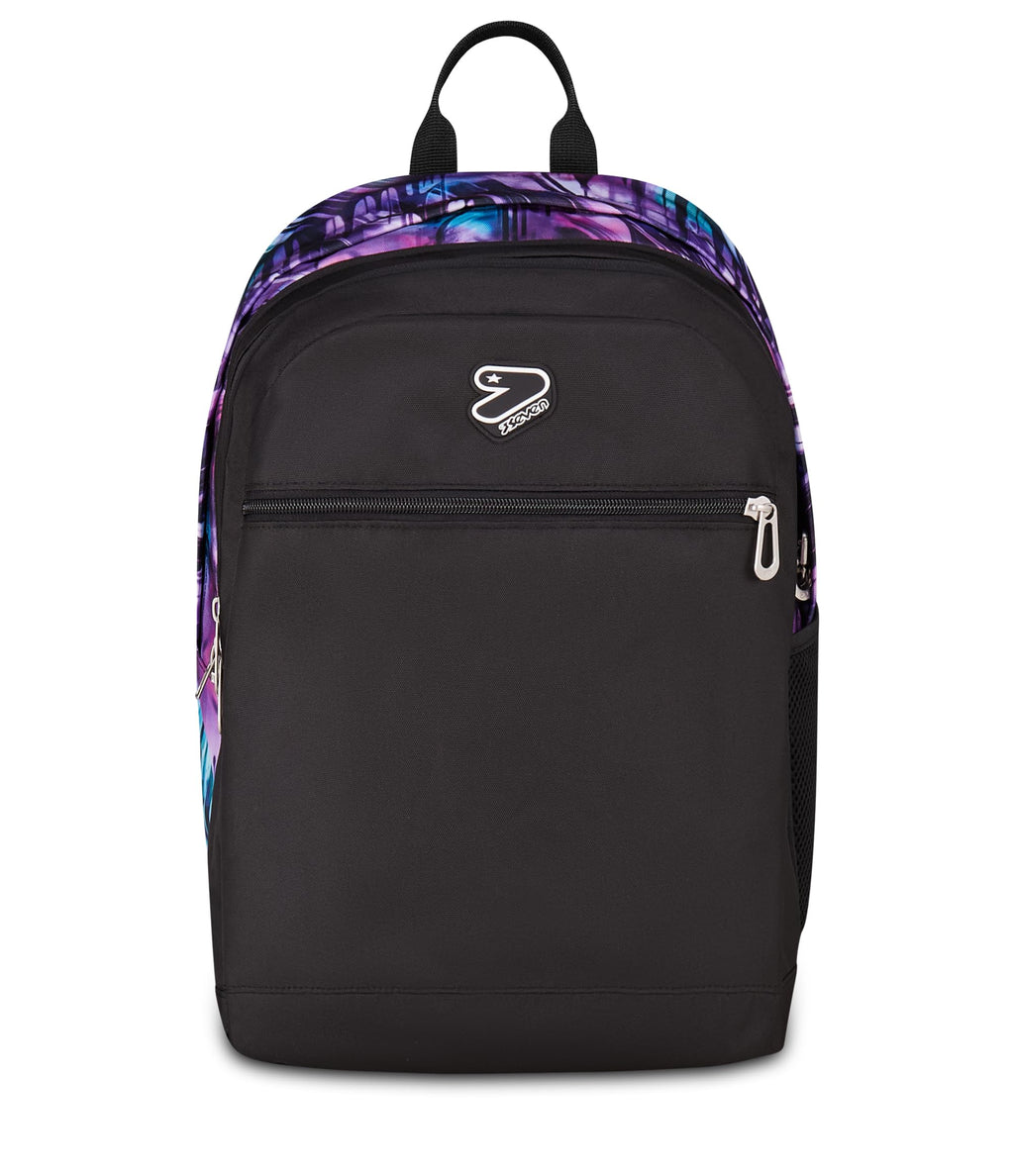 Seven Zaino The Double Pro XXL Detach Viola 34L – Cuffie Wireless Incluse
