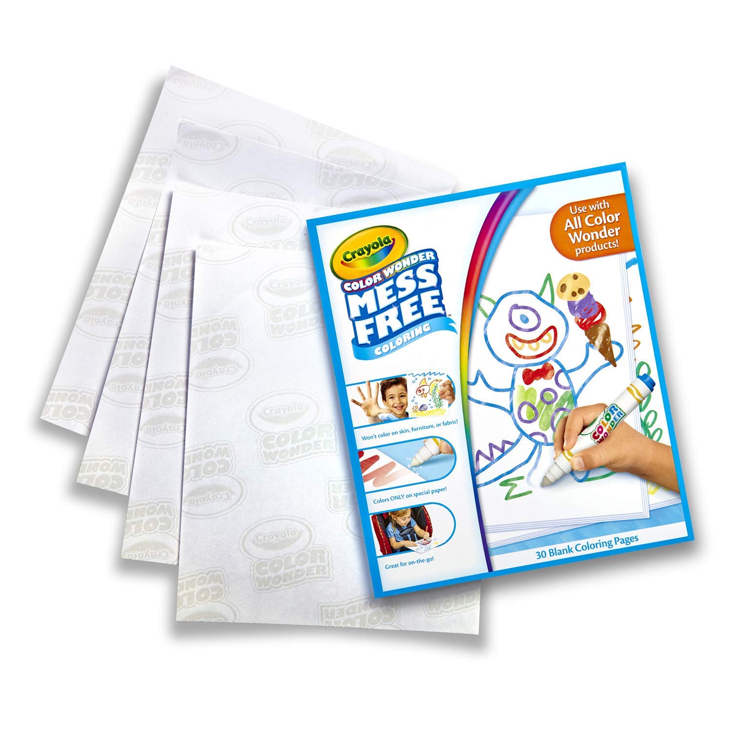 Crayola Color Wonder Fogli da Colorare Multicolore – 30 Fogli