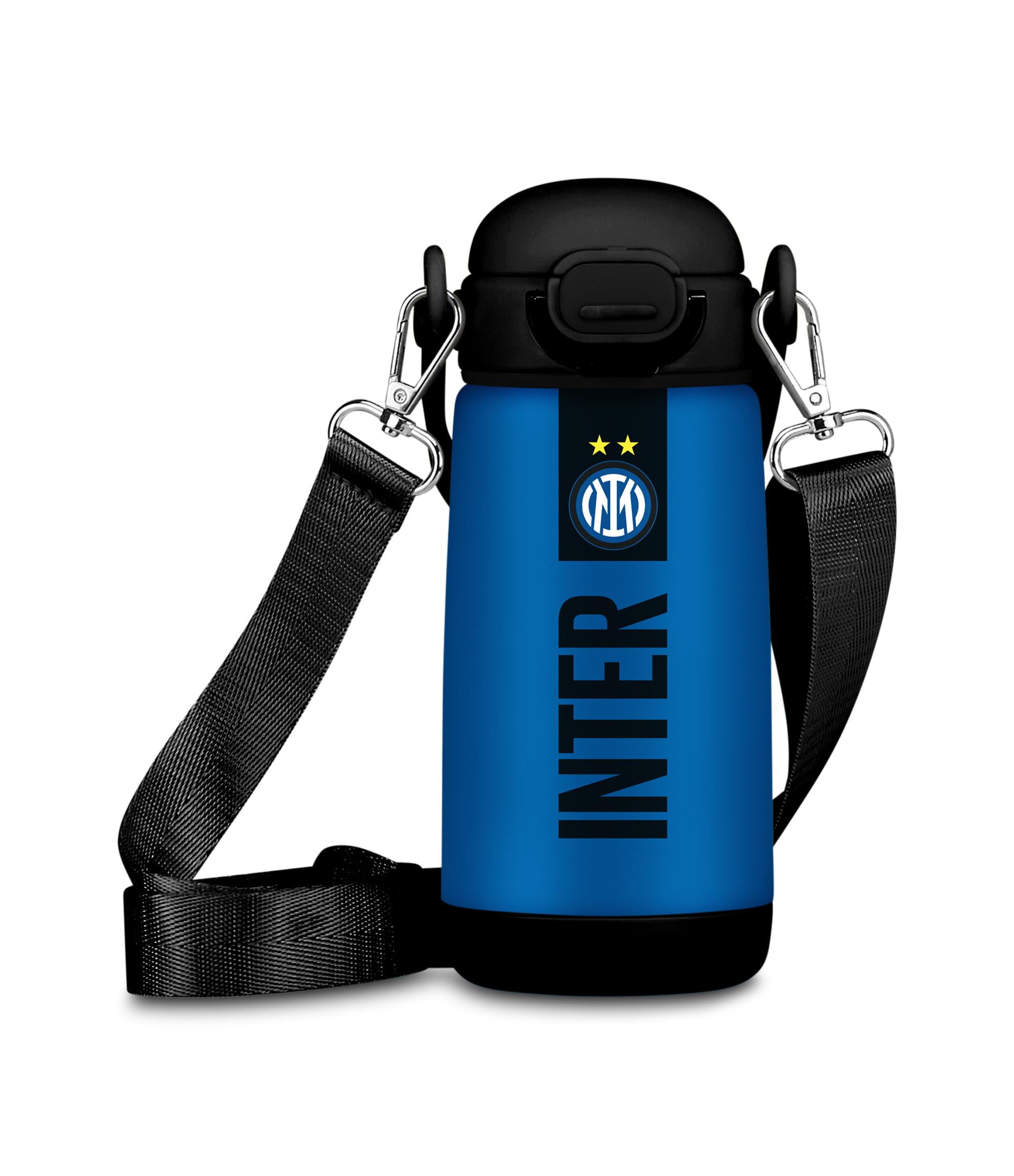 Borraccia Termica Seven Inter 400 ml Blu con Tracolla – Acciaio Inox BPA Free | Prodotto Ufficiale