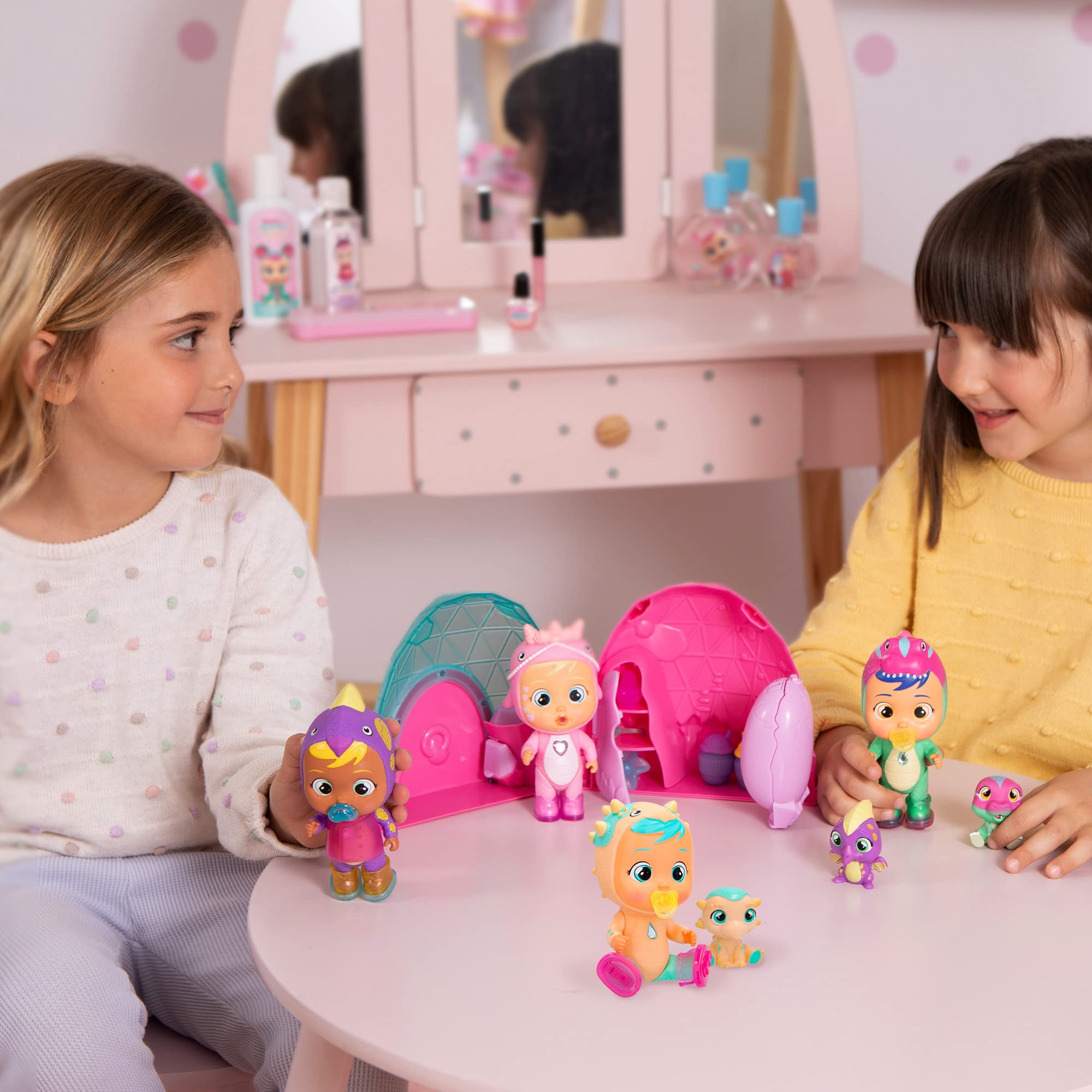 Cry Babies Magic Tears Icy World Dinos Bambola da Collezione con Lacrime Vere