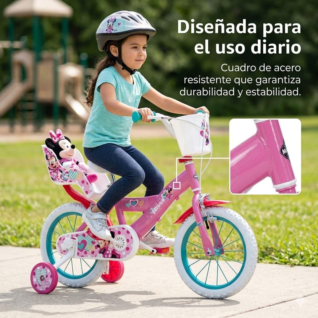 Bicicletta Disney Minnie 14 pollici Toimsa per Bambina - Multicolore - 4-6 Anni