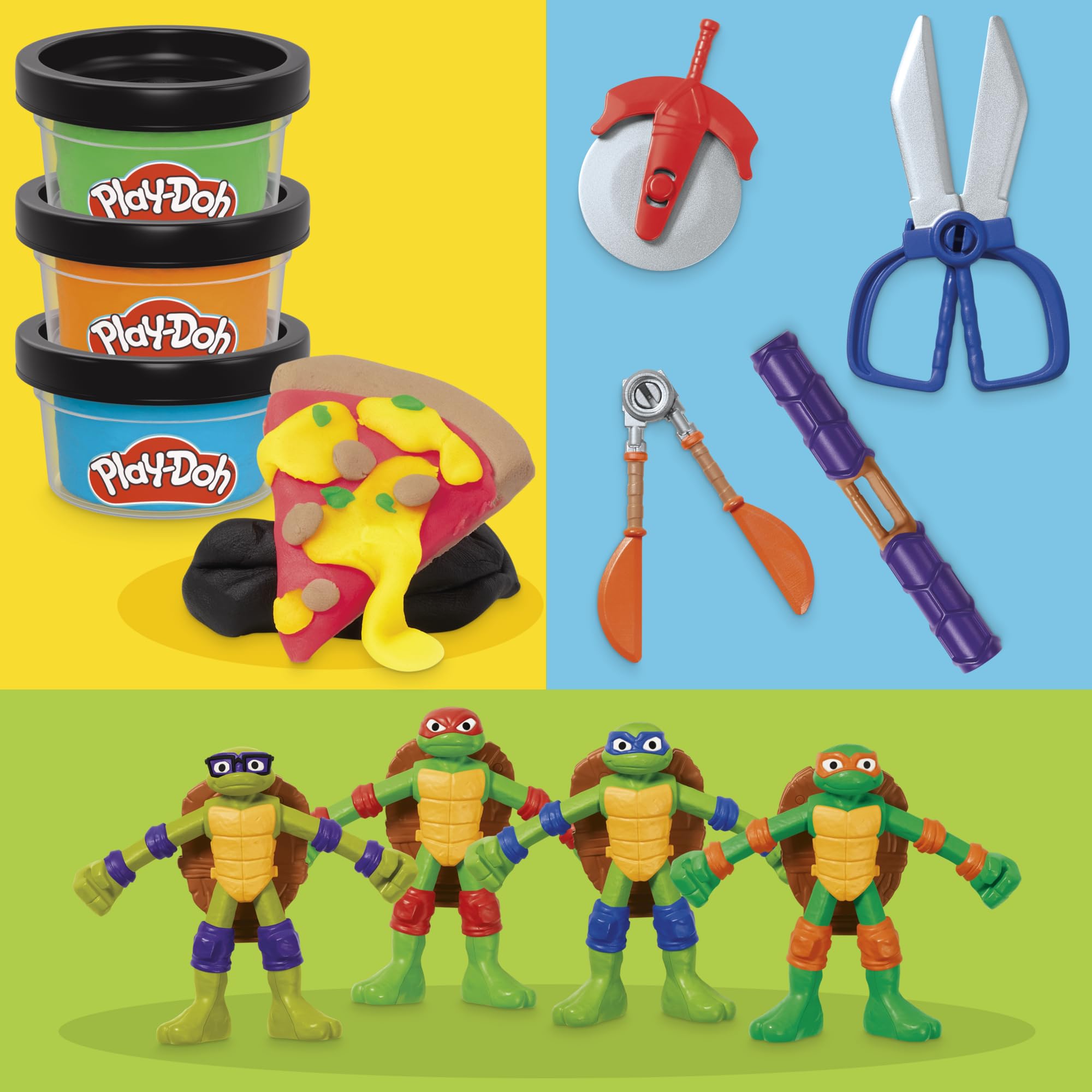 Play-Doh Tartarughe Ninja Cowabunga Creations – 4 Personaggi Modellabili