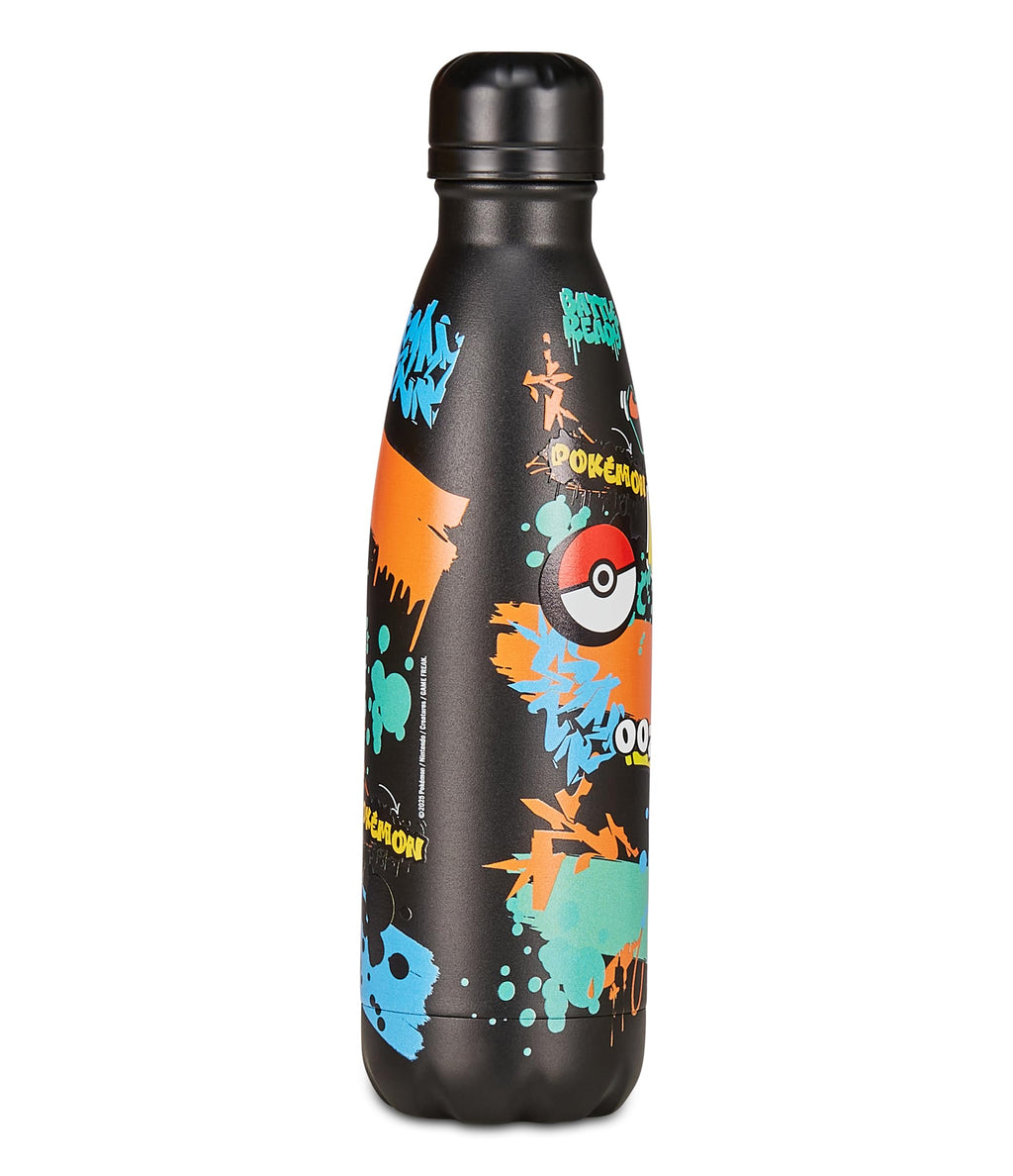 Seven Pokémon – Borraccia Termica 500 ml Nera | Acciaio Inox BPA Free | Caldo 12h / Freddo 24h | Scuola e Sport