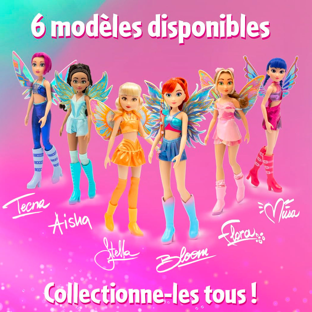 Winx Club Bambola Stella – Ali Glitter Removibili e Giunture Articolate | Giocattolo Ufficiale