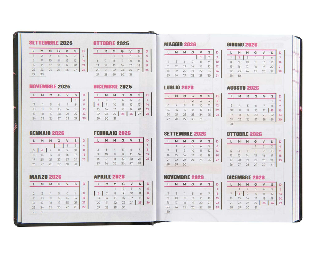 Diario Scuola PRESTIGE & DELUXE Anna 2025-2026 – 16 Mesi, 12x16,5 cm + Portachiavi e Penna