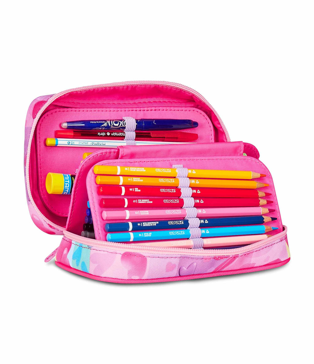 Astuccio SJ Gang Speed Case Fucsia – Plance Amovibili, Completo di Penne e Colori | Scuola Elementare
