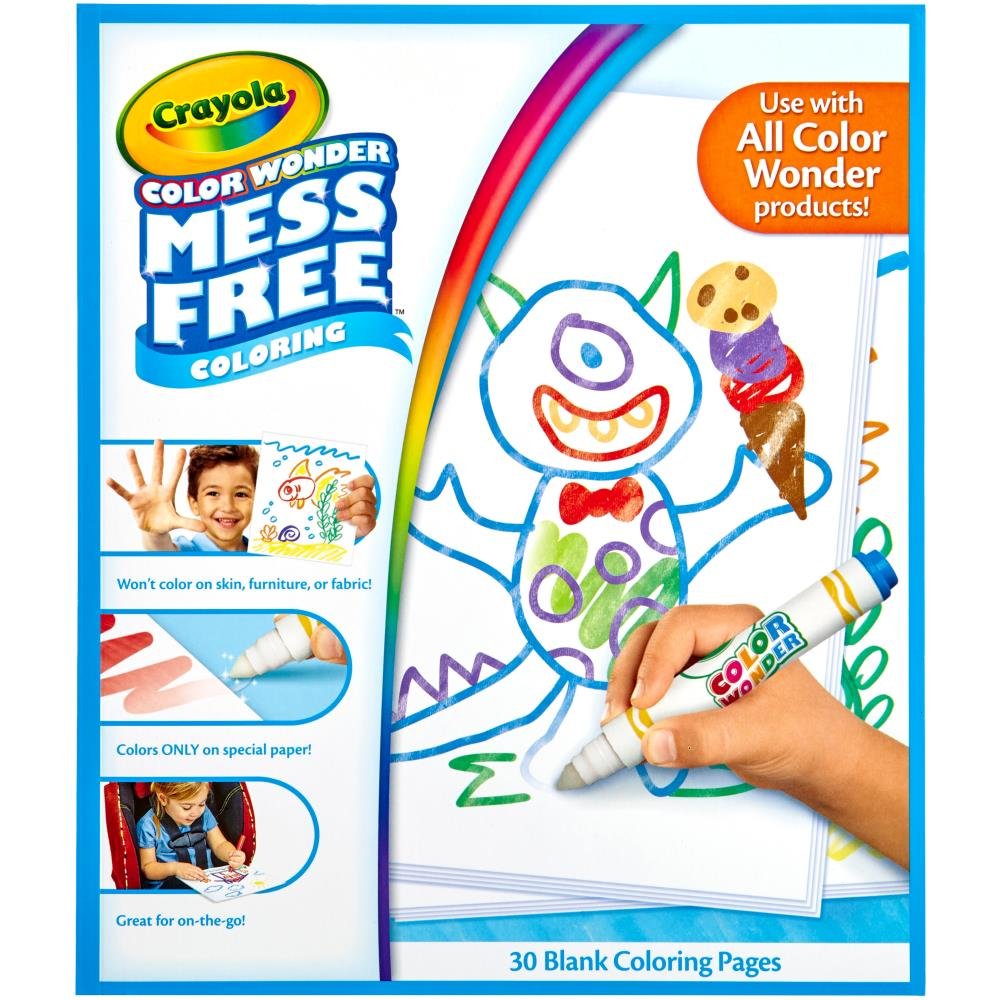 Crayola Color Wonder Fogli da Colorare Multicolore – 30 Fogli