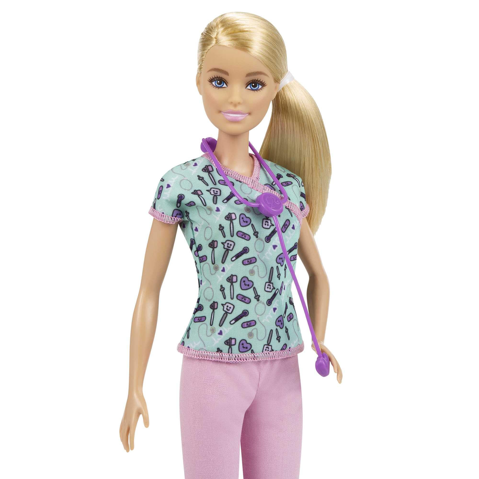 Barbie Infermiera Bambola Bionda con Camice e Stetoscopio – GTW39