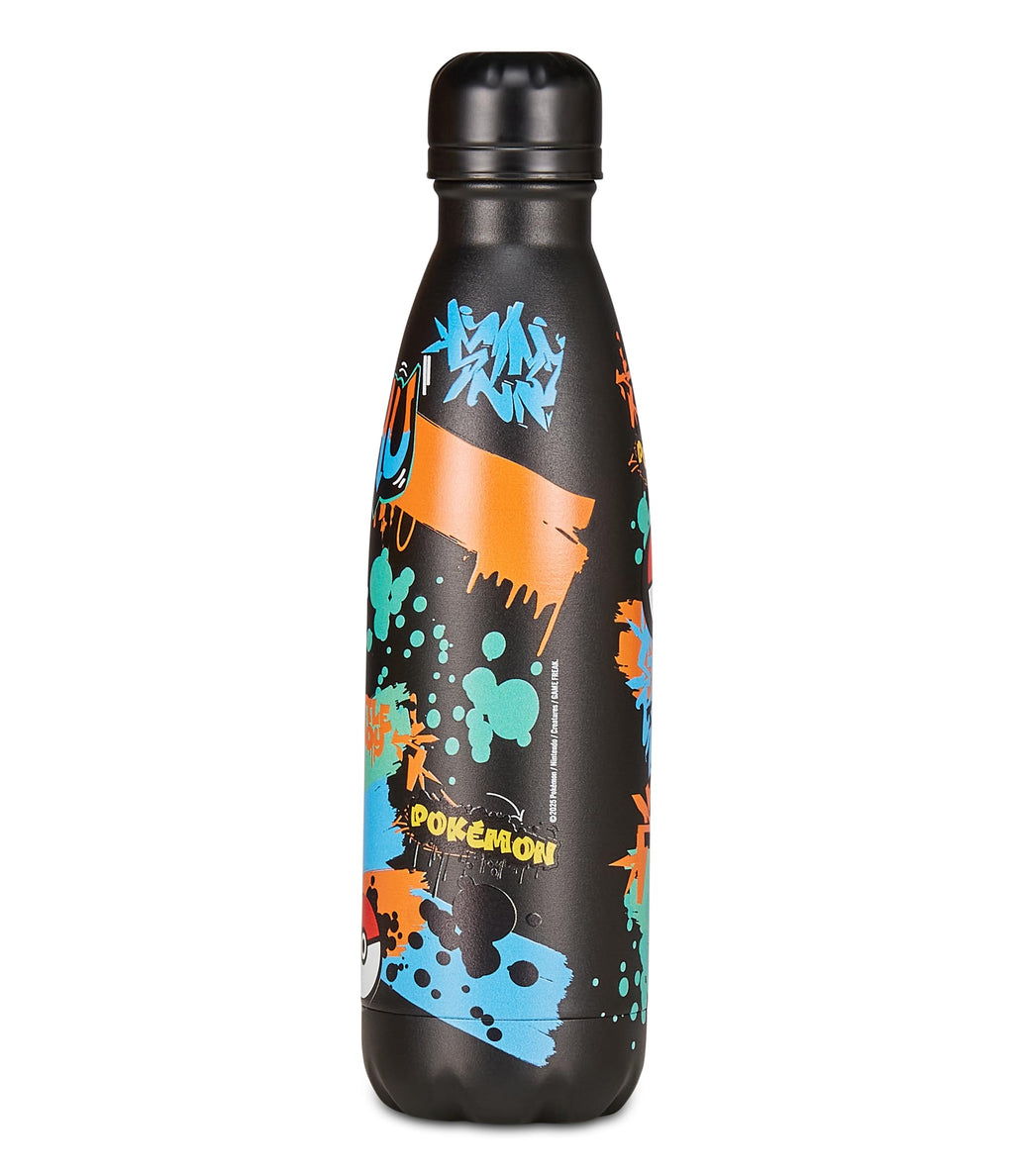 Seven Pokémon – Borraccia Termica 500 ml Nera | Acciaio Inox BPA Free | Caldo 12h / Freddo 24h | Scuola e Sport