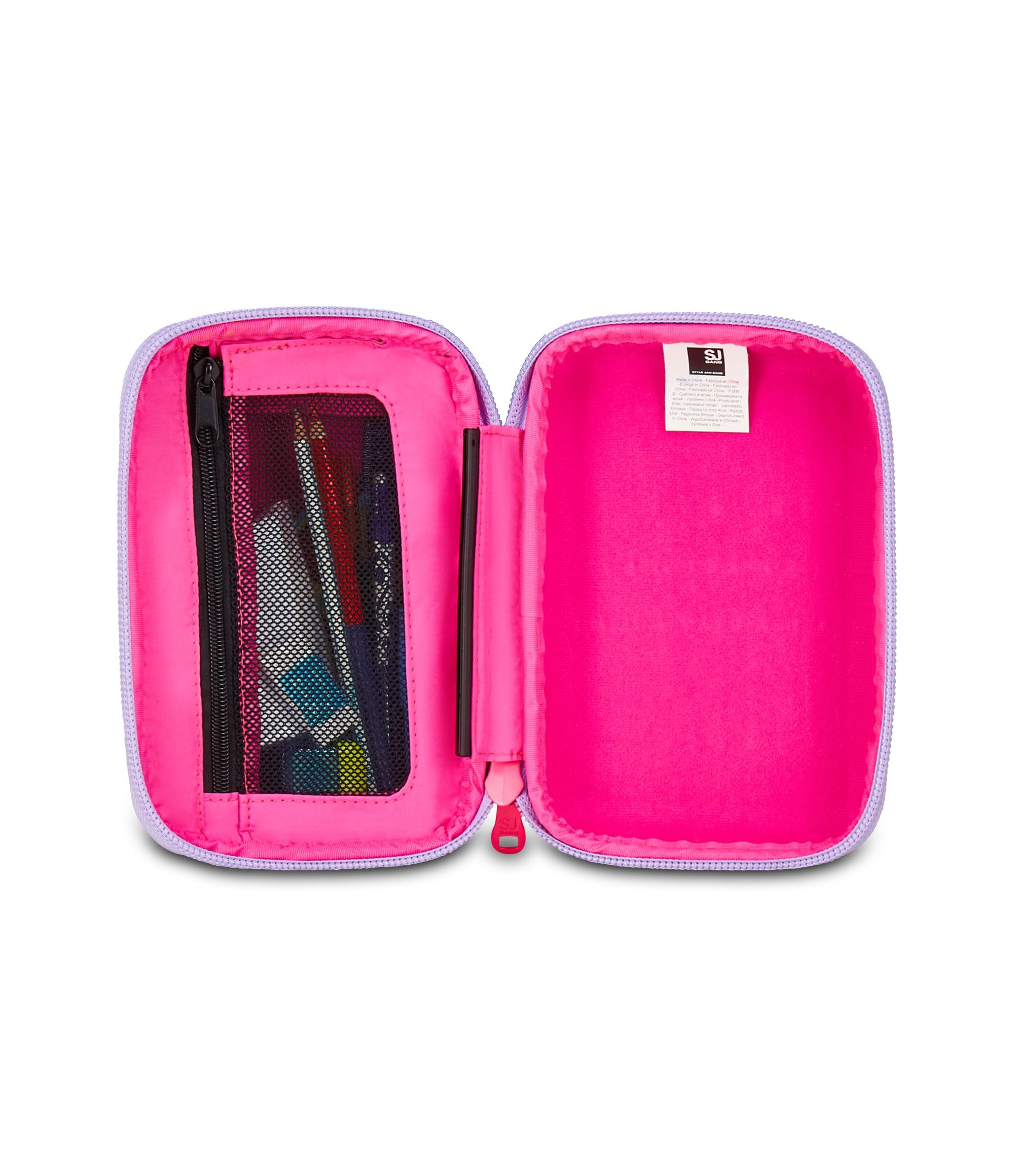 SJ Gang – Astuccio Speed Pad + Cat&Air Rosa | Mono Scomparto con Plance Amovibili | Completo di Penne e Colori | Scuola Elementare