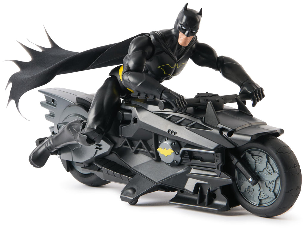 DC Comics Batcycle Stealth Radiocomandato Batman – Action Figure 30 cm Inclusa | Dai 4 Anni