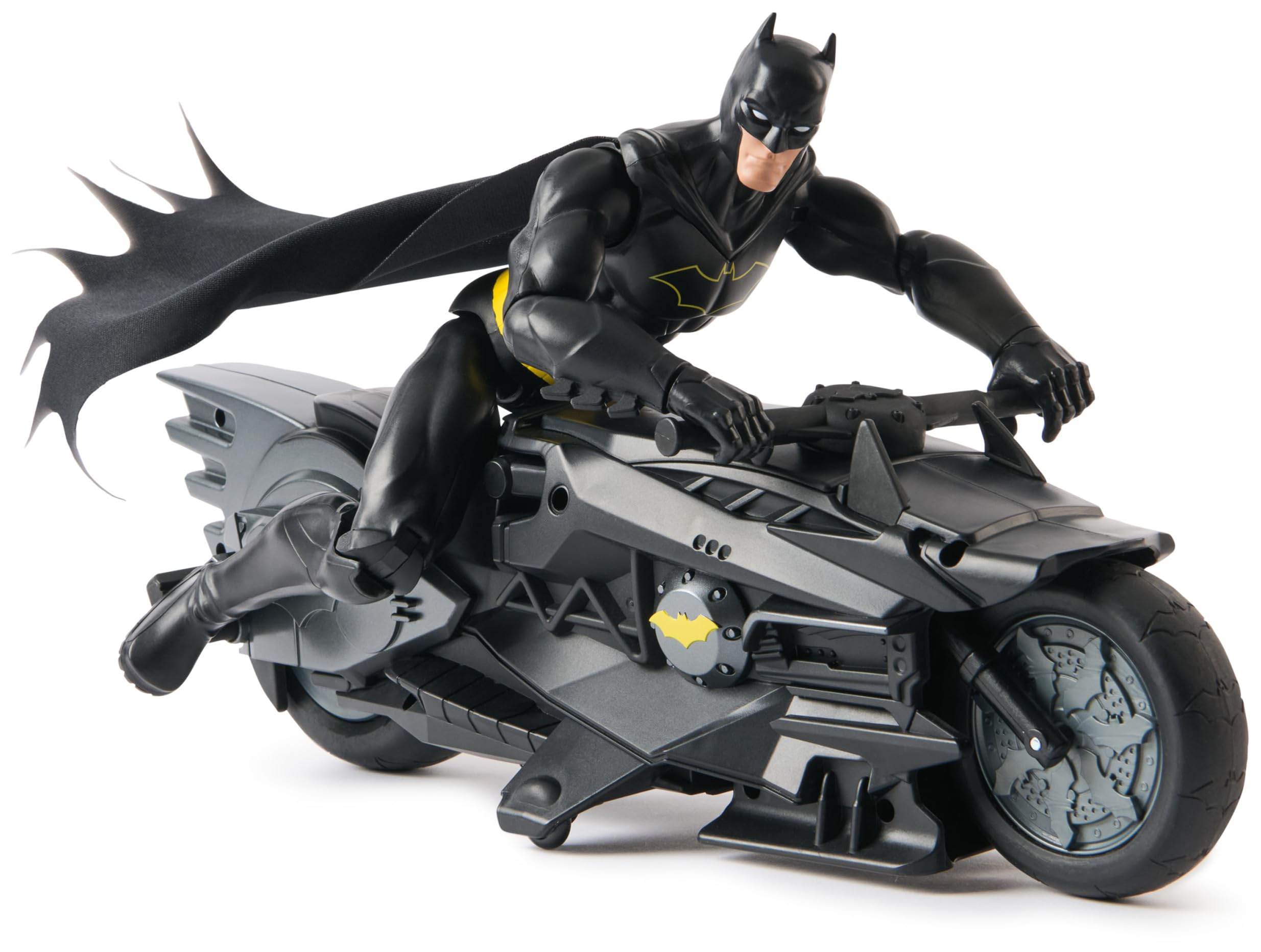 DC Comics Batcycle Stealth Radiocomandato Batman – Action Figure 30 cm Inclusa | Dai 4 Anni