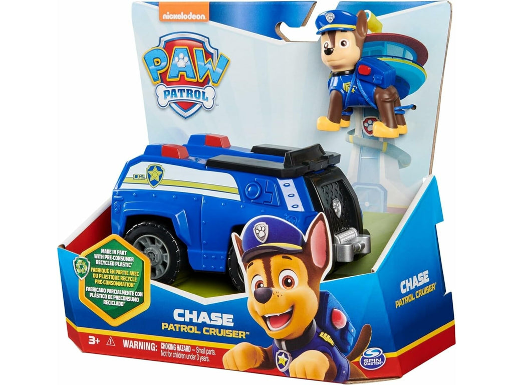 Paw Patrol Auto di Pattuglia di Chase con Action Figure – Dai 3 Anni