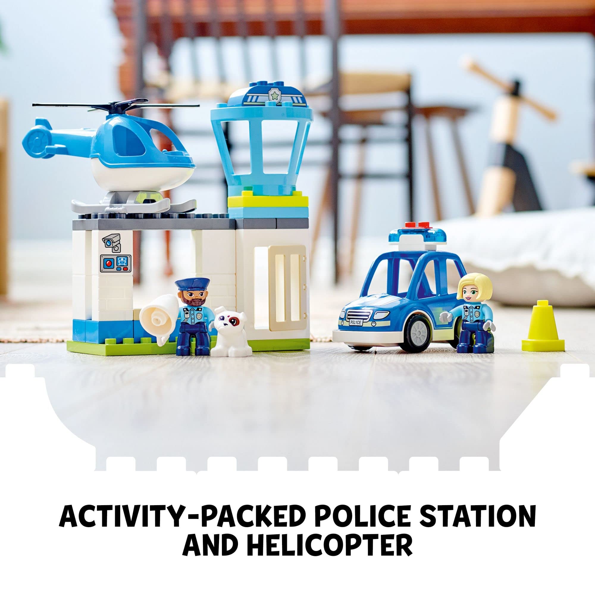 LEGO DUPLO 10959 Stazione di Polizia con Auto, Luci e Sirena – Dai 2 Anni