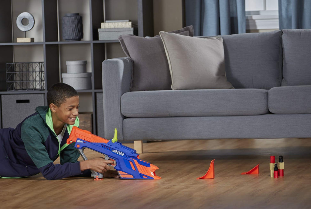 Nerf Nitro Motofury – Lanciarazzi con 2 Rampe, 9 Automobiline e 12 Ostacoli