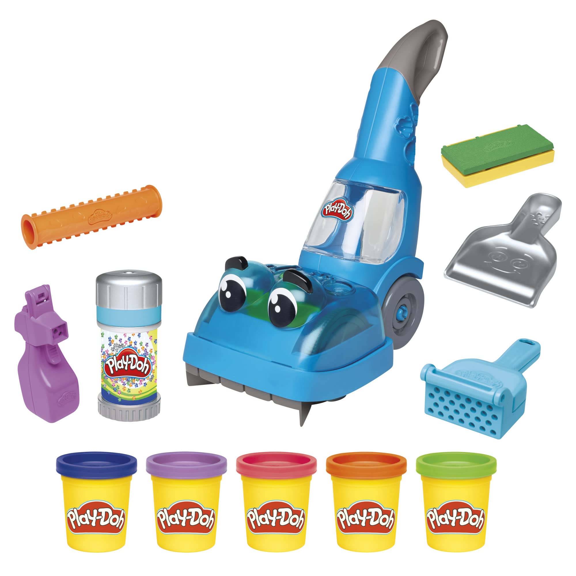 Play-Doh Aspirapolvere e Accessori con 5 Vasetti di Pasta Modellabile