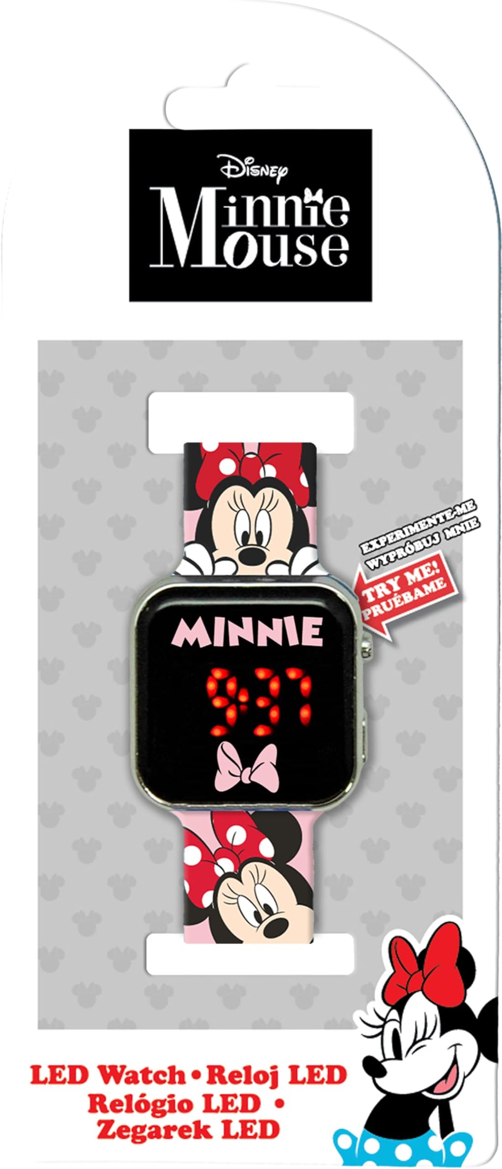 Orologio LED Minnie Mouse per Bambini – Cinturino Silicone